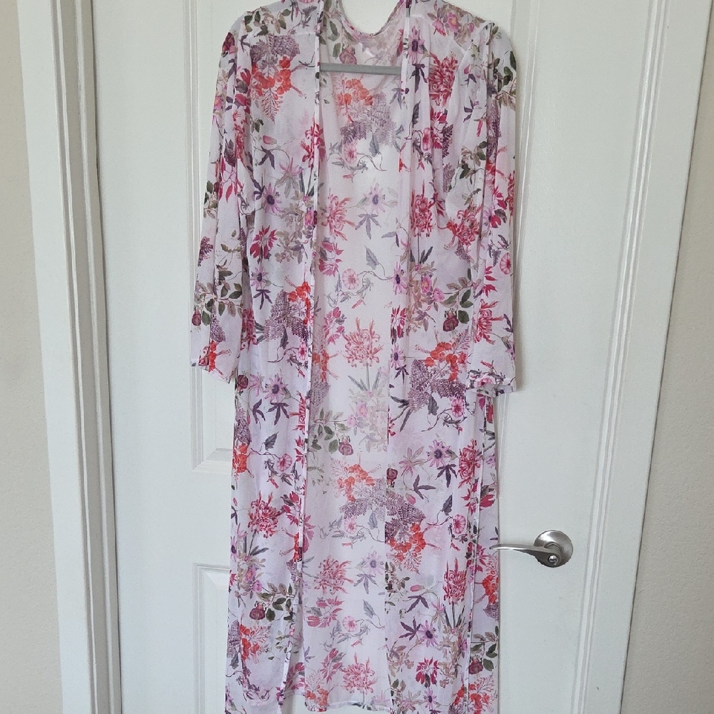 Floral Sheer Swimsuit Coverup